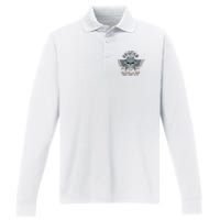 Pilot Skull Performance Long Sleeve Polo