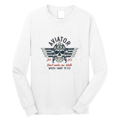 Pilot Skull Long Sleeve Shirt