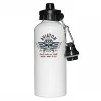 Pilot Skull Aluminum Water Bottle