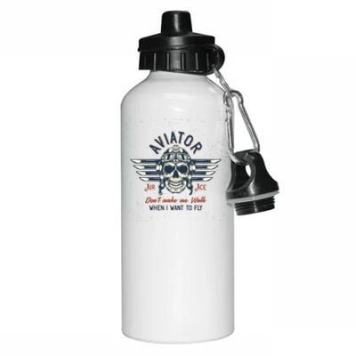 Pilot Skull Aluminum Water Bottle