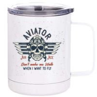 Pilot Skull 12 oz Stainless Steel Tumbler Cup