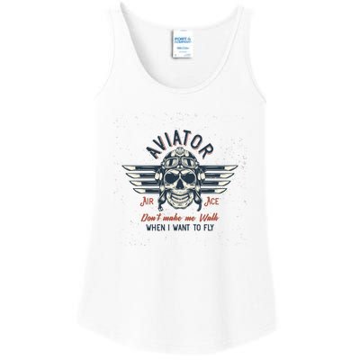 Pilot Skull Ladies Essential Tank