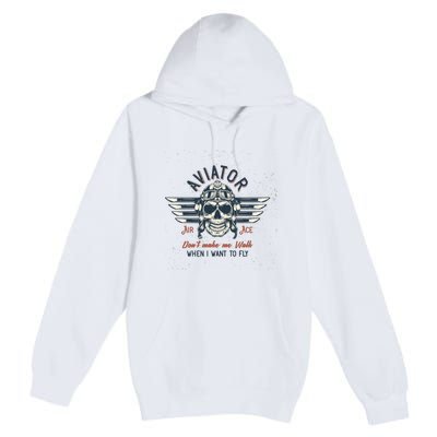 Pilot Skull Premium Pullover Hoodie