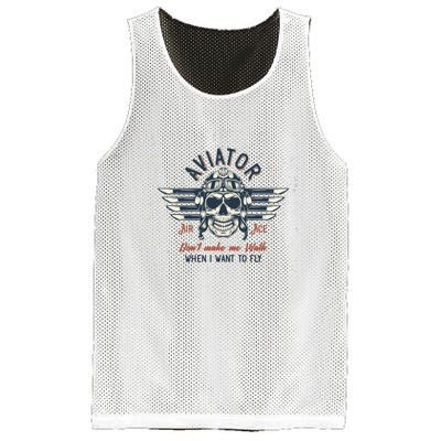 Pilot Skull Mesh Reversible Basketball Jersey Tank