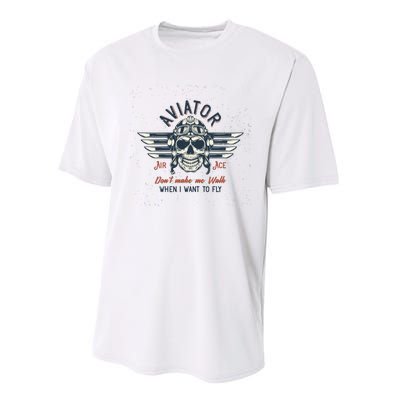 Pilot Skull Performance Sprint T-Shirt