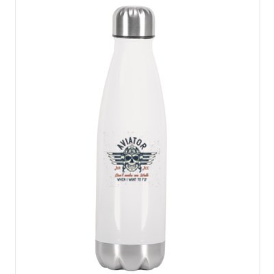 Pilot Skull Stainless Steel Insulated Water Bottle