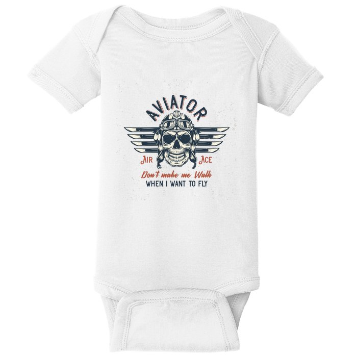 Pilot Skull Baby Bodysuit