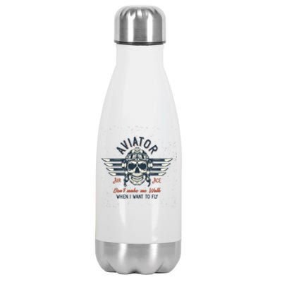 Pilot Skull Stainless Steel Insulated Water Bottle