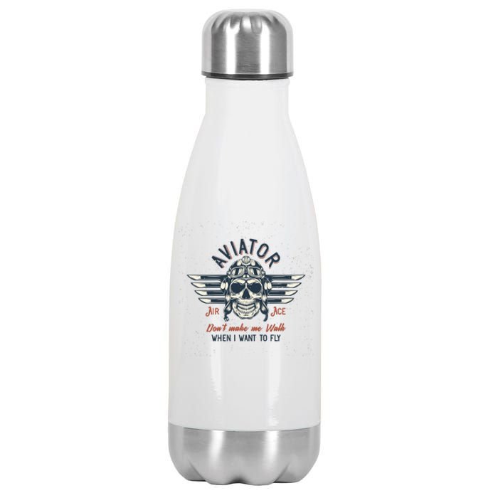 Pilot Skull Stainless Steel Insulated Water Bottle