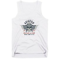 Pilot Skull Tank Top