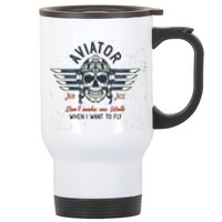 Pilot Skull Stainless Steel Travel Mug