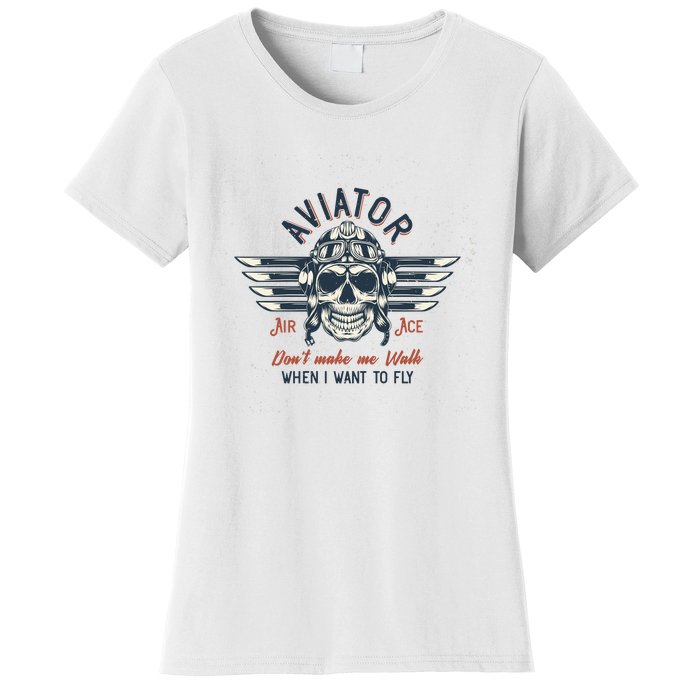 Pilot Skull Women's T-Shirt