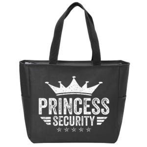 Princess Security Parents Dads Moms Funny Halloween Costume Zip Tote Bag