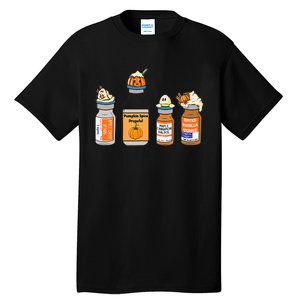 Pumpkin Spice Propofol Ativan Versed Haldol Nurse Halloween Tall T-Shirt