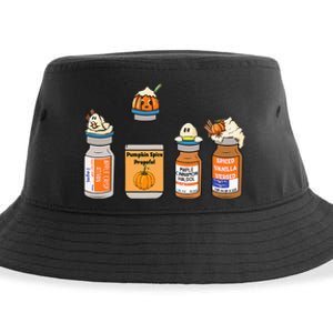 Pumpkin Spice Propofol Ativan Versed Haldol Nurse Halloween Sustainable Bucket Hat