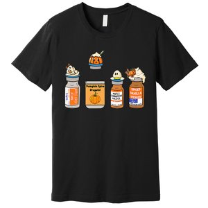 Pumpkin Spice Propofol Ativan Versed Haldol Nurse Halloween Premium T-Shirt