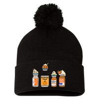 Pumpkin Spice Propofol Ativan Versed Haldol Nurse Halloween Pom Pom 12in Knit Beanie