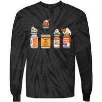 Pumpkin Spice Propofol Ativan Versed Haldol Nurse Halloween Tie-Dye Long Sleeve Shirt