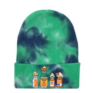 Pumpkin Spice Propofol Ativan Versed Haldol Nurse Halloween Tie Dye 12in Knit Beanie