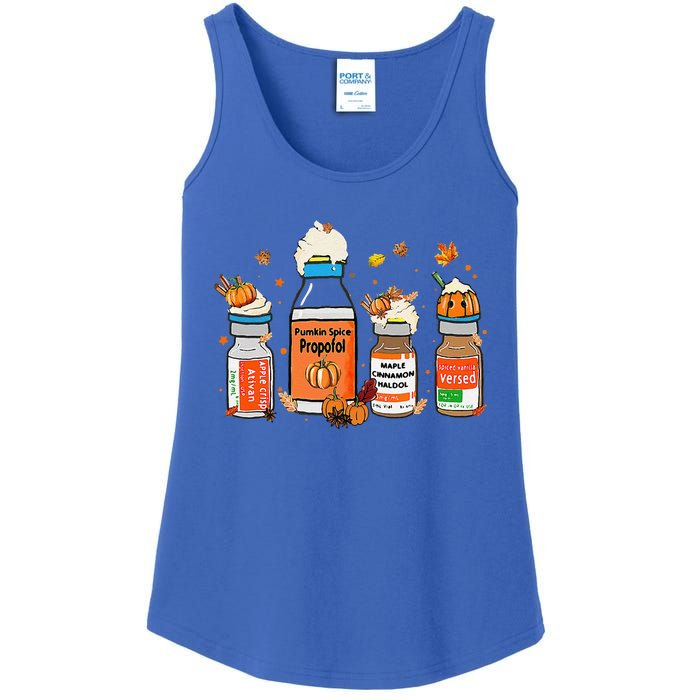 Pumpkin Spice Propofol Ativan Versed Haldol Halloween Nurse Ladies Essential Tank