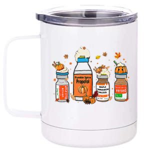 Pumpkin Spice Propofol Ativan Versed Haldol Halloween Nurse 12 oz Stainless Steel Tumbler Cup