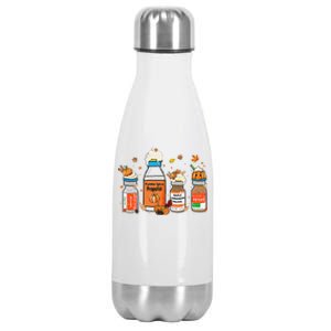 Pumpkin Spice Propofol Ativan Versed Haldol Halloween Nurse Stainless Steel Insulated Water Bottle