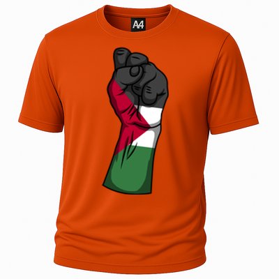 Palestine Strong Protest Fist Palestinian Free Palestine Cool Gift Cooling Performance Crew T-Shirt