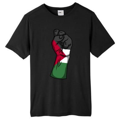 Palestine Strong Protest Fist Palestinian Free Palestine Cool Gift Tall Fusion ChromaSoft Performance T-Shirt