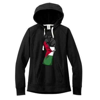 Palestine Strong Protest Fist Palestinian Free Palestine Cool Gift Women's Fleece Hoodie