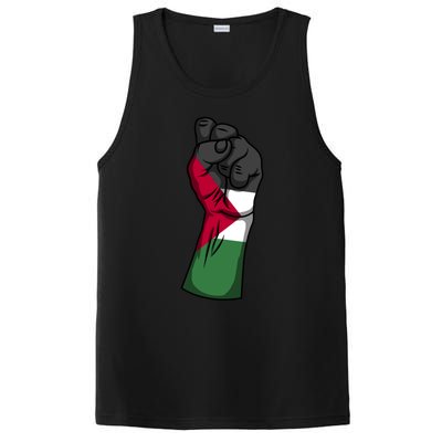 Palestine Strong Protest Fist Palestinian Free Palestine Cool Gift PosiCharge Competitor Tank