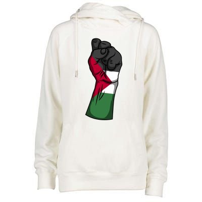 Palestine Strong Protest Fist Palestinian Free Palestine Cool Gift Womens Funnel Neck Pullover Hood