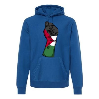 Palestine Strong Protest Fist Palestinian Free Palestine Cool Gift Premium Hoodie