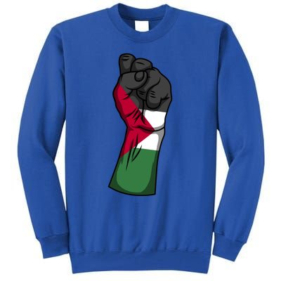 Palestine Strong Protest Fist Palestinian Free Palestine Cool Gift Tall Sweatshirt