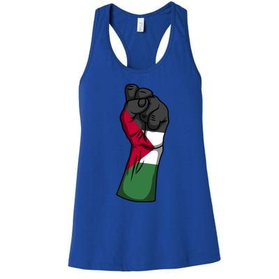 Palestine Strong Protest Fist Palestinian Free Palestine Cool Gift Women's Racerback Tank