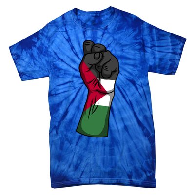 Palestine Strong Protest Fist Palestinian Free Palestine Cool Gift Tie-Dye T-Shirt