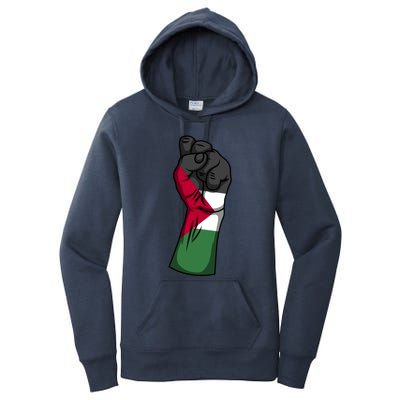 Palestine Strong Protest Fist Palestinian Free Palestine Cool Gift Women's Pullover Hoodie