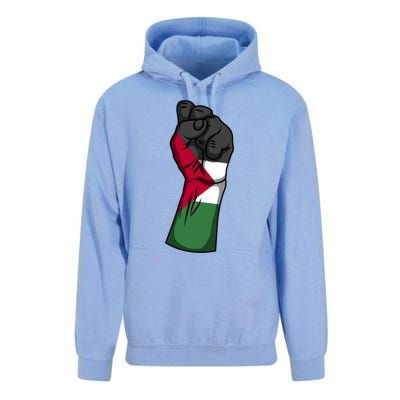 Palestine Strong Protest Fist Palestinian Free Palestine Cool Gift Unisex Surf Hoodie