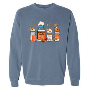 Pumpkin Spice Propofol Ativan Versed Haldol Halloween Nurse Cool Gift Garment-Dyed Sweatshirt