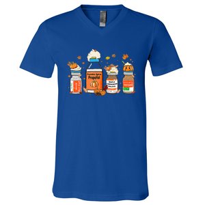 Pumpkin Spice Propofol Ativan Versed Haldol Halloween Nurse Cool Gift V-Neck T-Shirt