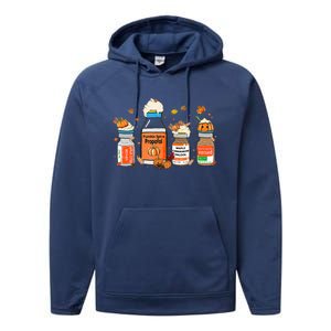 Pumpkin Spice Propofol Ativan Versed Haldol Halloween Nurse Cool Gift Performance Fleece Hoodie