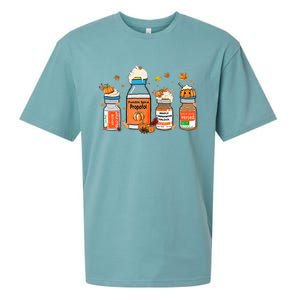 Pumpkin Spice Propofol Ativan Versed Haldol Halloween Nurse Cool Gift Sueded Cloud Jersey T-Shirt