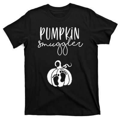 Pumpkin Smuggler Pregnant Mom Fall Pregnancy Announcement T-Shirt