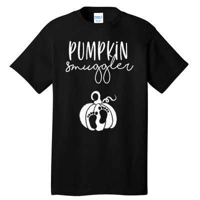 Pumpkin Smuggler Pregnant Mom Fall Pregnancy Announcement Tall T-Shirt