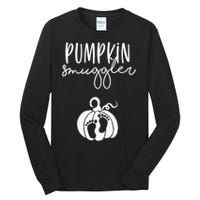 Pumpkin Smuggler Pregnant Mom Fall Pregnancy Announcement Tall Long Sleeve T-Shirt