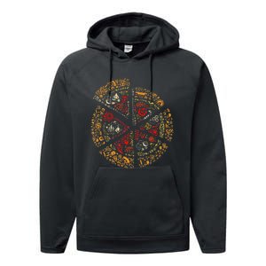 Pizza Silhouette Performance Fleece Hoodie