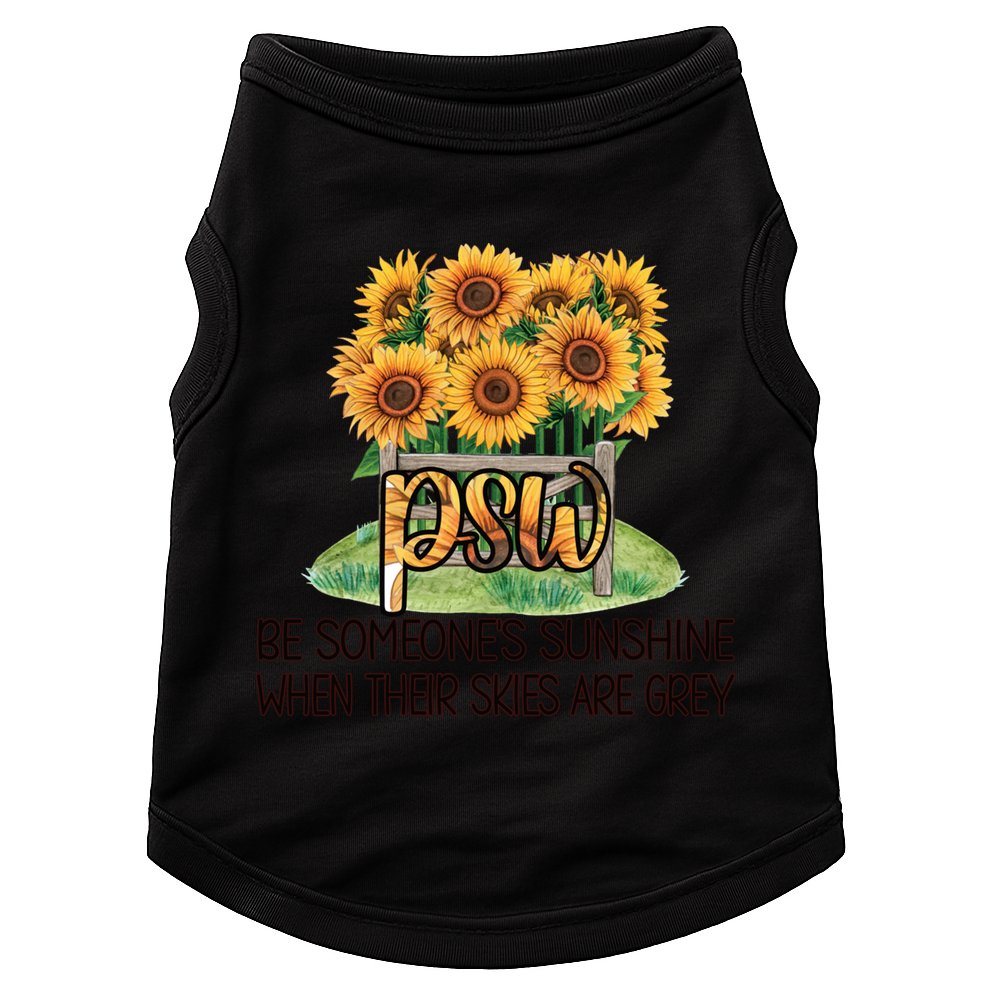 Psw Sunflower Proud Personal Support Worker Gift Doggie Tank