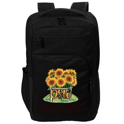 Psw Sunflower Proud Personal Support Worker Gift Impact Tech Backpack