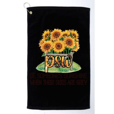 Psw Sunflower Proud Personal Support Worker Gift Golf Towel