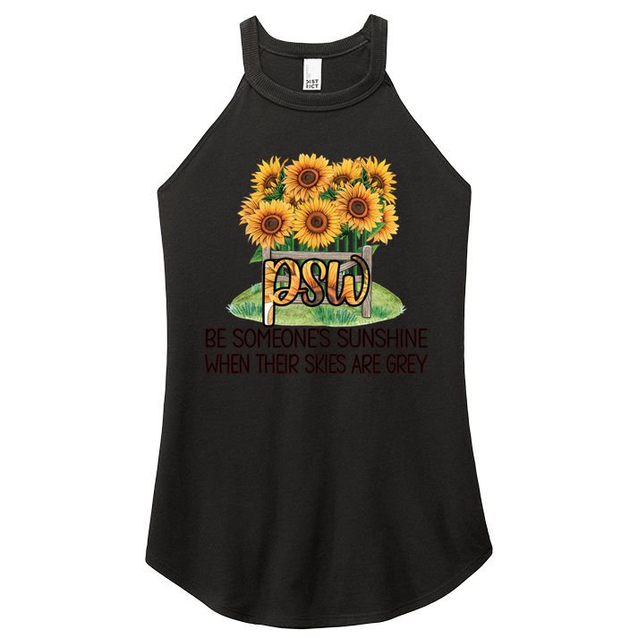 Psw Sunflower Proud Personal Support Worker Gift Women's Perfect Tri Rocker Tank