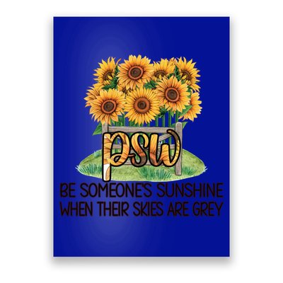 Psw Sunflower Proud Personal Support Worker Gift Poster